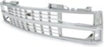 ALMULOO Front Grill Compatible with 1992-1993 Chevy Chevrolet Blazer/C/K1500/2500 Suburban | 1988-1993 Chevrolet C/K1500/2500/3500 Replacement for GM1200142 Front Grille Plastic(ABS) Chrome Silvery - Image 2