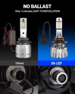 SEALIGHT 9005 9006 Bulb Combo, 92000LM 800% Super Bright 5 Mins Installation, 60000H Lifespan, 6500K Cool White 9005/HB3 9006/HB4 Fog Light Bulbs, Pack of 4 - Image 6
