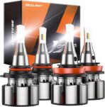 SEALIGHT 9005 H11 Light Bulbs, 72,000LM Super Bright H9/H8/H11 HB3/9005 Driving Lights with Cooling Fan, 5 Min Plug-N-Play, Pack of 2