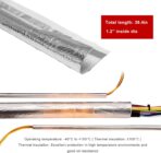 Car Exhaust Heat Shield, 1/4" I.D. × 3 FT Aluminized Sleeving Side Entry High Temp Thermal Barrier, Reflective Heat Protection Fire Sleeve for Automotive Hoses Wire Harnesses Cables - Image 2