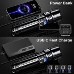 AKNEAR Rechargeable LED Flashlight 99000 High Lumens, Super Bright Flashlights with Zoomable & USB C Rechargeable & 5 Light Mode & IPX-7 Waterproof, Powerful Flash Light for Home, Hiking, Camping - Image 5