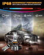 Auxbeam H10 9140 9145 Fog Lights, 10000LM 400% Brighter H10 9040 9045 Fog Light, White Strong Penetrating Light, Super Bright Plug and Play - Image 8