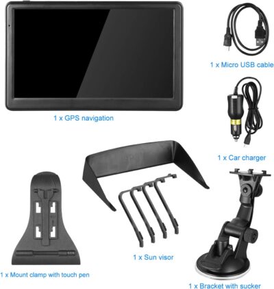 GPS Navigation for Car, Latest 2025 Map,7 inch Touch Screen Real Voice Spoken Turn-by-Turn Direction Reminding Navigation System for Cars, Vehicle GPS Satellite Navigator with(Free Lifetime Updates) - Image 7