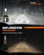 SEALIGHT 9005 H11 Light Bulbs, 72,000LM Super Bright H9/H8/H11 HB3/9005 Driving Lights with Cooling Fan, 5 Min Plug-N-Play, Pack of 2 - Image 2