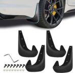 4PCS Car Mud Flaps, Mud Guard, No Drilling Mudguards Fenders with Hardware Kits, Automotive Exterior Accessories Fender Front and Rear Side Splash Guards Universal for Most Cars Trucks SUVs