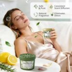 Diffusers for Home Lemonglass Scent 2 Pack, Bathroom Diffuser Round Shape for Office, Air Freshener Diffuser Gel Leak-Proof Car & Room, Bathroom Scent Diffuser Gift for Friends and Family - Image 3