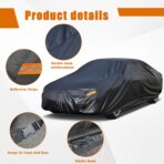 Kayme 7 Layers Car Cover Custom Fit for Chevrolet Chevy Camaro (2010-2025) Waterproof All Weather for Automobiles, Outdoor Full Cover Rain Sun UV Protection.Black - Image 4