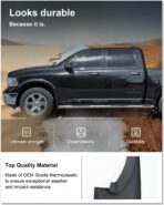 Kiwi Master Mud Flaps for 2009-18 Dodge Ram 1500/2500/3500, 2019-2024 Ram 1500 Classic (with OEM Fender Flares, Single Rear Wheels), Heavy Duty Front & Rear Mud Guards, No Drill, 4 Pcs Set - Image 6