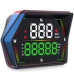ARTILAURA Digital Speedometer Car HUD Head Up Display MPH KM/H, Overspeed Alarm, Compass, Altimeter and Fatigue Driving Reminder Automatic Photosensitive Plug-and-Play for All Vehicle