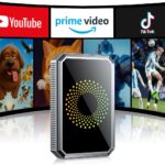 LAMTTO 3-in-1 Wireless Carplay Android Auto Adapter Built-in Net-Flix YouTube Tiktok Apps Magic Box Video Player with 5.8GHz WiFi USB Drive Convert Wired to Wireless for OEM CarPlay Cars (2016-2024)