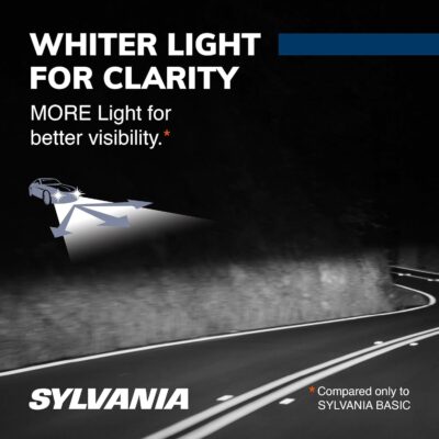 SYLVANIA - H7 SilverStar - High Performance Halogen Headlight Bulb, High Beam, Low Beam and Fog Replacement Bulb, Brighter Downroad with Whiter Light (Contains 2 Bulbs) - Image 2
