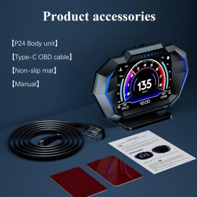 obd2 gauge display, head up display for car, Digital Speedometer, Tachometer, Water Temperature Gauge, Multi-Data Smart Gauge, Trip Computer Fuel Pressure Tester for All cars - Image 8