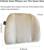 Car Headrest Pillow Soft Suede Fabric Memory Foam Car Neck Pillow Ultimate Comfort and Support for Driving and Travel - Image 4