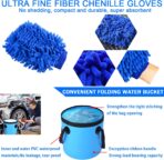 37Pcs Car Wash Kit Cleaning Kits with Foam Gun Sprayer Bucket Towels Tire Brush Wash Mitt Sponge Duster Brush Car Wash Detailing Kit is Complete Car Care Tools - Image 5