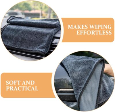 Microfiber Car Wash Drying Towel 60x160cm Thickened Large Absorbent Car Cleaning Cloth for Automotive Care - Image 6
