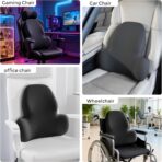 Lumbar Support Pillow with Fixed Chuck | Ergonomic Memory Foam Cushion | Washable Cover | Back Pain Relief & Posture Improvement | Fits Car/Office/Gaming Chairs/Wheelchairs & Home - Image 8