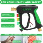 DUSICHIN Pressure Washer Gun with Foam Cannon,4000 PSI Car Wash Kit Snow Foam Lance Sprayer with 1/4" Quick Connector and 5 Nozzle Tips,1L Bottle DUS2702 - Image 6