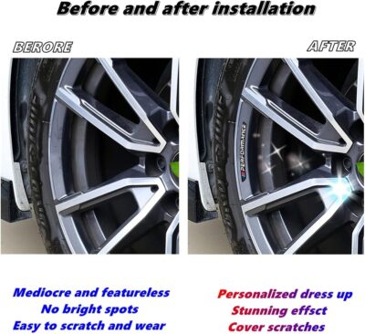 4PCS 3D Wheel hub Stickers Decorative Stickers M Sticker car Logo Badge Stickers Aluminum Alloy Material（Black） - Image 4