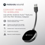 Motorola Sound MA1, the Only Google Authorized Wireless Android Auto Car Adapter, Smartphone to Screen Wireless Bridge Car Accessories, USB Type-A - Image 3