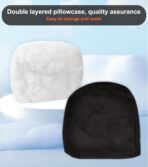 2Pcs Car Neck Pillow, Super Soft Du-Pont Bio Cotton Neck Pillow for Driving, Suede Fabric Car Headrest Pillow, Make Your Driving More Comfortable, Suitable, Traveling (Interstellar Black) - Image 7