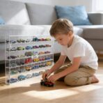 Display Case for Hot Wheels Diecast Cars - Acrylic Showcase & Storage Organizer - No Assembly Required for Matchbox, Collectible Cars & Model Vehicles (1, 11“ x 20”) - Image 2