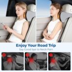 BEBAS Car Headrest Pillow, Ergonomic Neck Pillow with Memory Foam, Universal Car Head Rest Support for Driving Comfort, Breathable Removeable Seat Pillow for Pain Relief (Black, 1 Pack) - Image 5