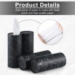 SINGARO Car Tissue Holder, 4 Pack Car Cup Holder Facial Tissues with Travel Tissue Bag, Quick and Convenient Flower Combination Car Tissue Box(4 Canisters/200 Tissues) Black - Image 3