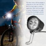 12W Super Bright Electric Bike Headlight, 36V-60V Universal LED Front Bike Light for Ebike, Scooter, Electric Dirt Bike Road Bike - Easy Install Night Riding Light with Horn - Image 5