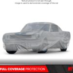 MotorTrend Custom Fit Car Cover for Ford Mustang 1965-2004, All-Weather Protection for Cars Trucks & SUVs, UV Resistant Waterproof Scratch-Resistant, Vehicle Cover for Outdoor & Indoor