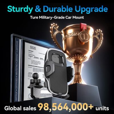 2026 New Car Vent Phone Holder [Thick Cases Friendly] Rotatable Universal Phone Mount for Your Car with Wide Clamp, Car Phone Holder Mount for iPhone 17 Pro Max 15 14 13 Samsung S25 - Image 8