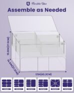 Golf Trunk Organizer for Golf Shoes Clothes Gloves Hats Large Collapsible Golf Storage Box with 4 Dividers Water-Resistant Golf Shoe Bag for 2 Pair of Shoes Golfing Accessories for Men Women Golfers - Image 6