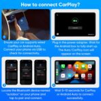 Upgraded Wireless CarPlay Adapter, 3-in-1 Wireless Carplay & Android Auto& Video Adapter, Built in Netflix YouTube Support TF Card, Plug & Play, USB Type C, USB Type A Compatible with iPhone & Android - Image 7