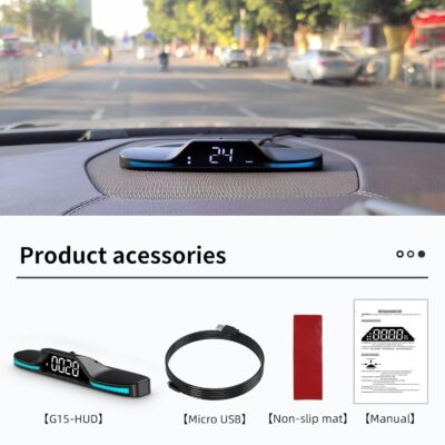GPS Digital Speedometer for Car MAIMEIMI Head Up Display for Car HUD Speedometer MPH 5V with Compass, Time, Fatigue Driving Reminder, Overspeed Alarm for All Vehicle - Image 9