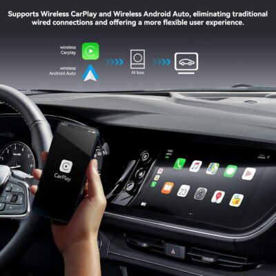 Wireless CarPlay Adapter with YouTube Netflix TikTok, Carplay Ai Box Wireless Carplay & Android Auto, WiFi Bluetooth and HDMI Output, Only for Cars with Wired CarPlay &Wired Android Auto - Image 4