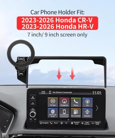 MaserWeller Car Phone Holder for Honda HR-V HRV 2023-2026 Accessories/CR-V CRV 2023 2024 2025 2026 Accessories 7/9-inch Screen Fixed Clip,Phone Mount Compatible with MagSafe, 360° Cell Phone Holder - Image 2