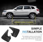 2 PCS Mud Flaps, Tire Rear Trim, 8.27 x 12.6In Splash Guards Accessories, Universal Guards Auto Car (Black) - Image 4