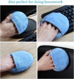 AutoCare Microfiber Wax Applicator, Ultra-Soft Pads with Finger Pocket for Cars, Foam Sponge (Blue, 5" Diameter, Pack of 10) - Image 8
