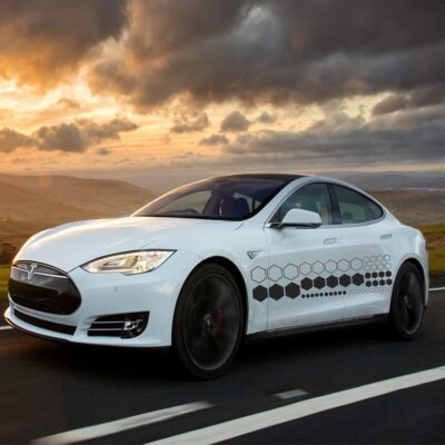 52 PCS Honeycomb Decals Vinyl Hexagonal Graphics Sticker Car Body Side Exterior Decor Accessories Universal for Car, Truck, SUV, RV (Black) - Image 3