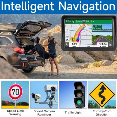 GPS Navigator for Car Truck RV, Latest 2026 Map(Free Lifetime Updates) 9 inch Touch Screen Car GPS, Support Voice Turn Direction Guidance/Speed and Red Light Warning/Custom Truck Routing - Image 6