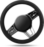 Skechers Steering Wheel Cover, Memory Foam Car Steering Wheel Covers,14.5-15inch Anti-Slip Safety Comfortable Design Universal Men Women Fits for 95% Truck,SUV,Cars(Black) - Image 2