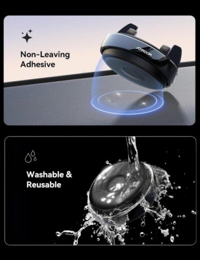 JOYROOM Car Phone Holder Mount, 360° Adjustable & Avoid Sun Glare Phone Holder for Car, Slip Free Spring Snap Design Dashboard Phone Stand, Compatible with Smartphones, GPS Devices - Image 6