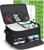 CAMPLAND 2 Layer Trunk Organizer, Waterproof Car Locker for 2 Pair Shoes, Durable Trunk Storage for Balls, Tees, Clothes, Gloves, Accessories, Golf Gifts