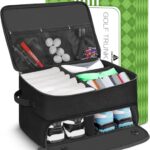 CAMPLAND 2 Layer Trunk Organizer, Waterproof Car Locker for 2 Pair Shoes, Durable Trunk Storage for Balls, Tees, Clothes, Gloves, Accessories, Golf Gifts