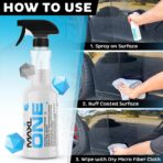 MAXLONE ™ Car Spray with Triphene® Technology, Quick Spray & Wipe All Purpose Waterless Detailer - Clean, Shine, Protect Paint, Glass, Wheels, Trim Without Pre-Washing (2, 20oz w 4 Micro Fiber Cloth) - Image 2