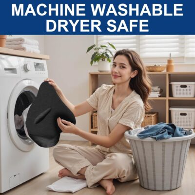 Seat Cushion and Lumbar Support Pillow for Office Chair, High-Elastic Memory Foam Car Chair Cushions, 4.7" Extra Thick Back Support for Long Sitting, Breathable Washable Cover（color blocking） - Image 7