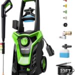 Pressure Washer, Power Washer with GFCI Safety Plug & No-Bend 360° Nozzle, 1.33 GPM Pressure Washer Complete with Foam Cannon & 4 Nozzles for Car & Home
