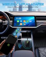 Wireless Carplay Adapter for Apple - 2025 Upgrade Seamless Connection Convert Wired to Wireless Car Play Adapter Plug & Play No Lag CarPlay Wireless Adapter Fit for iPhone iOS 10+ (Black) - Image 2