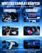 Wireless Carplay Adapter to Play TV on Car Screen 3 in 1 USB A/C Android Auto Bluetooth Video Box Screen Mirror iOS Phone Wired to Wireless Screen Mirroring Car Play Accessories for iPhone - Image 6