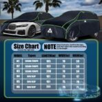 Hail Protector Car Cover, Anti Hail Thickened Multi-Layered EVA Car Cover Waterproof All Weather Protection with Car Sun Visor,Outdoor Hail Protection Cover, Fit Sedan/Coupe-Length 186-193 Inch. - Image 6