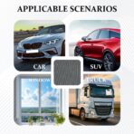 4PCS Car Side Window Sunshade, Car Window Shades, Block UV Rays Privacy Protector Auto Static Cling Film Sticker, Auto Accessories Washable Reusable Sun Shield Sticker for Most Vehicles - Image 7